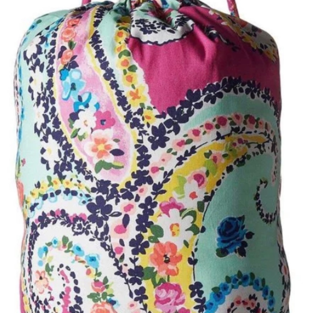 Vera Bradley Pink and Blue Floral Cosmetic Bag